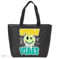 Spooky Vibes Smile Face Halloween Tote Bag thumb 0