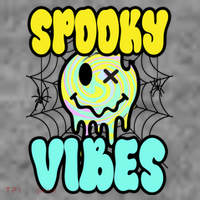 Spooky Vibes Smile Face Halloween Doggie Tank thumb 3