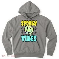 Spooky Vibes Smile Face Halloween Hoodie thumb 0