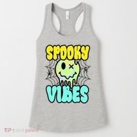 Spooky Vibes Smile Face Halloween Women's Tank Top thumb 0