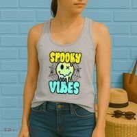 Spooky Vibes Smile Face Halloween Women's Tank Top thumb 2