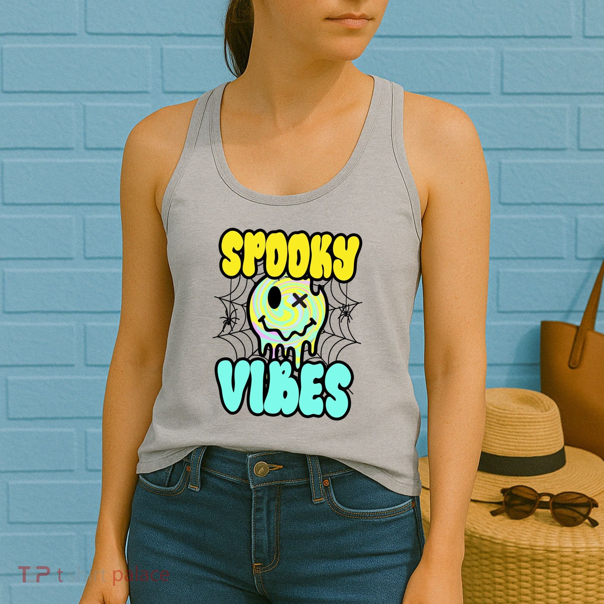 Spooky Vibes Smile Face Halloween Women's Tank Top