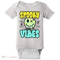 Spooky Vibes Smile Face Halloween Baby Bodysuit thumb 0