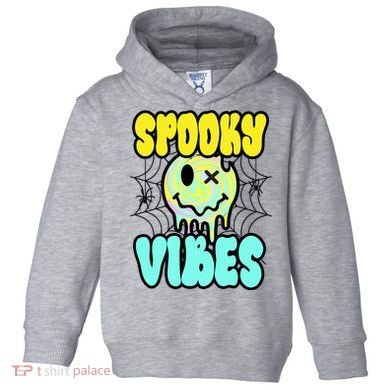 Spooky Vibes Smile Face Halloween Toddler Hoodie