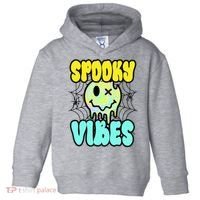 Spooky Vibes Smile Face Halloween Toddler Hoodie thumb 0