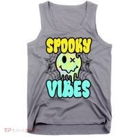 Spooky Vibes Smile Face Halloween Tank Top thumb 0