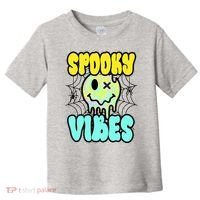 Spooky Vibes Smile Face Halloween Toddler T-Shirt thumb 0