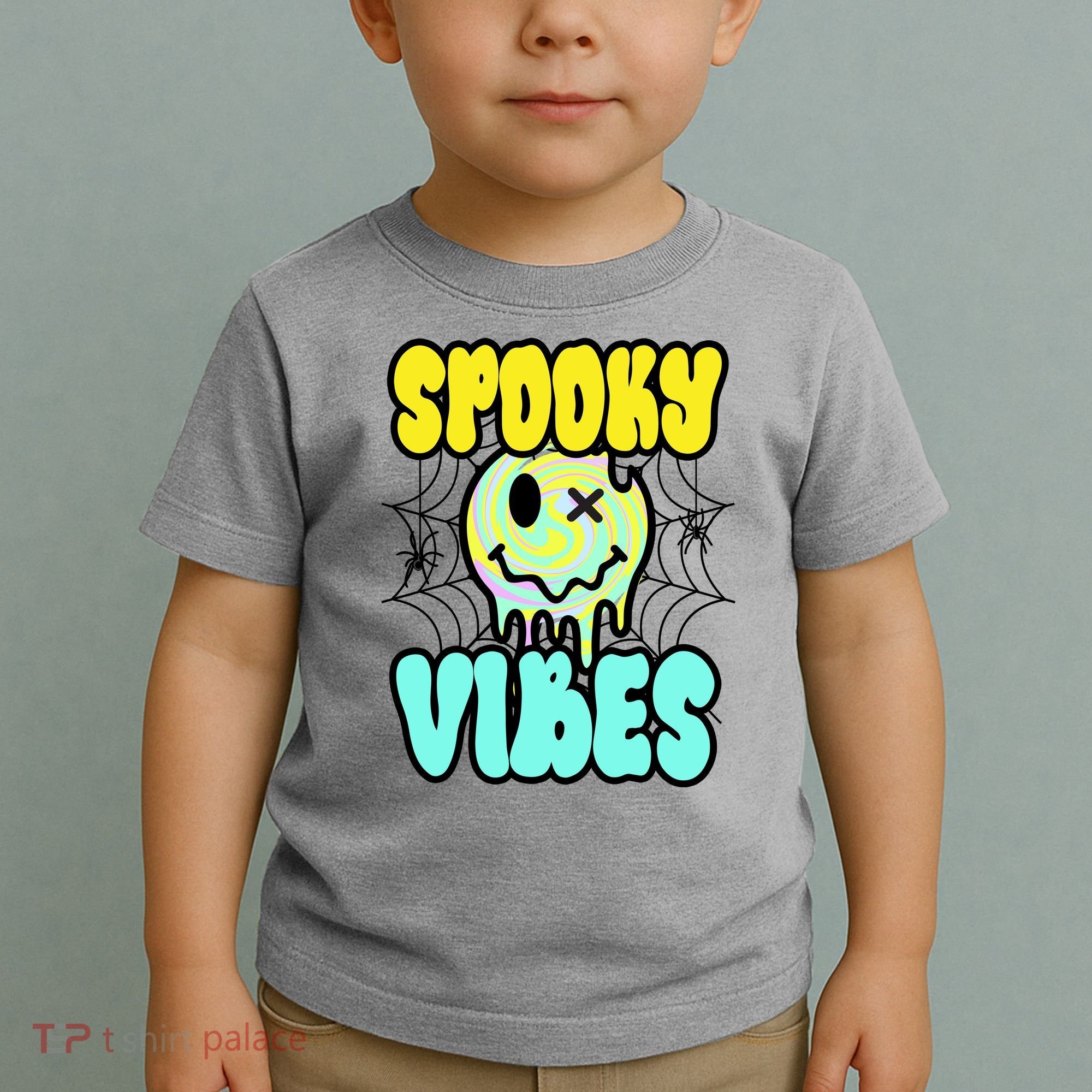 Spooky Vibes Smile Face Halloween Toddler T-Shirt