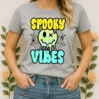 Spooky Vibes Smile Face Halloween Women's T-Shirt thumb 2
