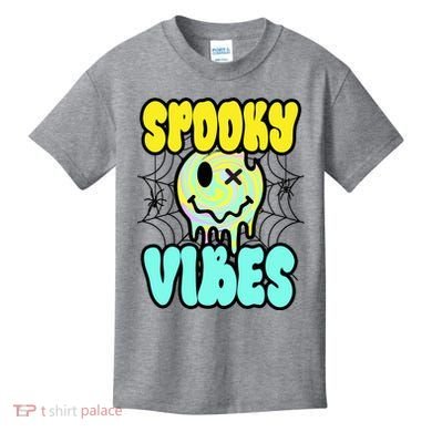 Spooky Vibes Smile Face Halloween Kids T-Shirt