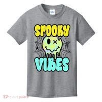 Spooky Vibes Smile Face Halloween Kids T-Shirt thumb 0