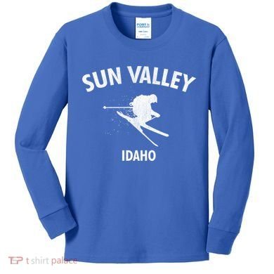 Sun Valley Skiing Gift Idaho Ski Gift Kids Long Sleeve Shirt