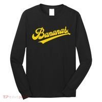 Sporty Varsity Style Bananas Long Sleeve Shirt thumb 0