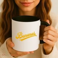 Sporty Varsity Style Bananas Coffee Mug thumb 3