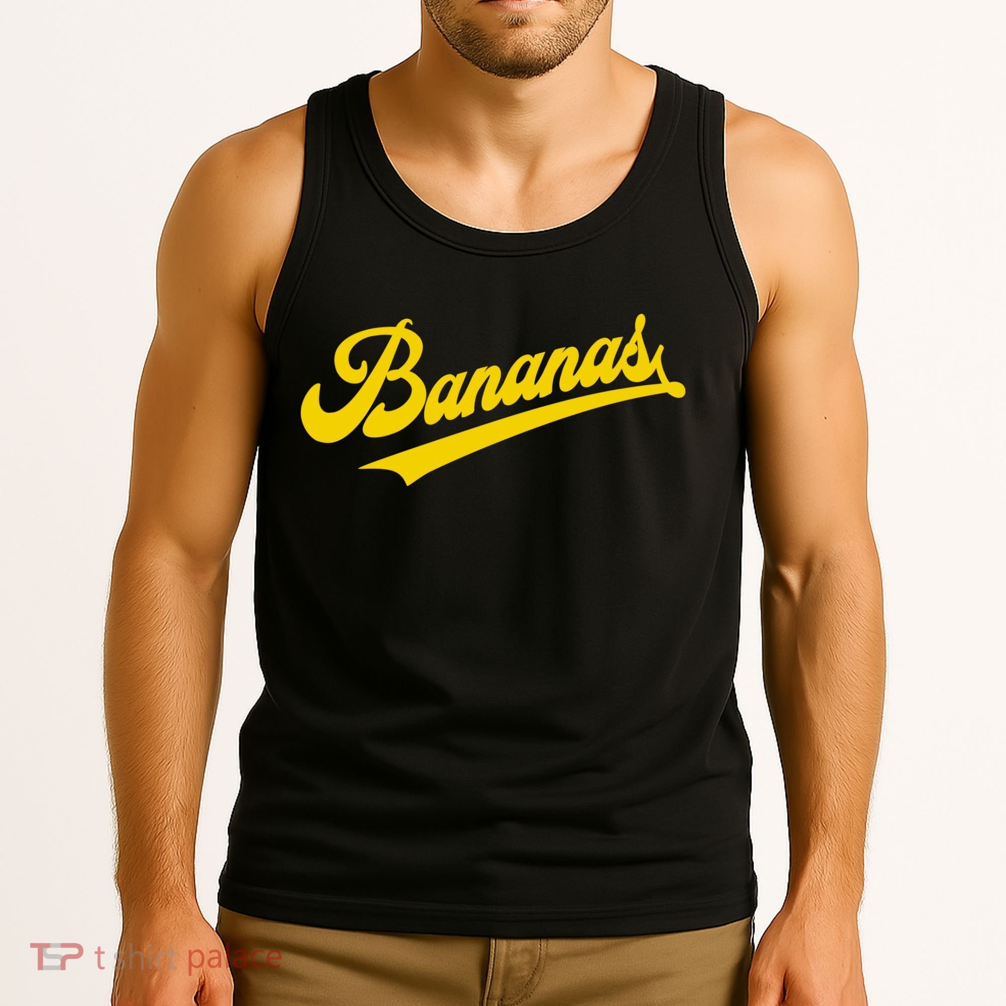 Sporty Varsity Style Bananas Tank Top
