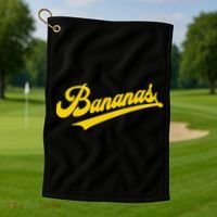 Sporty Varsity Style Bananas Golf Towel thumb 1