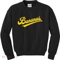 Sporty Varsity Style Bananas Kids Sweatshirt thumb 0