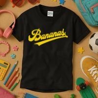 Sporty Varsity Style Bananas Kids T-Shirt thumb 3