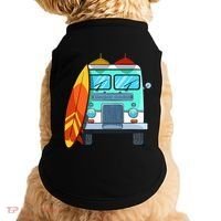 Surf Van Surfboard Palm Trees Surfing Surfer Waves Summer Doggie Tank thumb 0