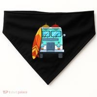Surf Van Surfboard Palm Trees Surfing Surfer Waves Summer USA-Made Doggie Bandana thumb 0