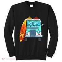 Surf Van Surfboard Palm Trees Surfing Surfer Waves Summer Sweatshirt thumb 0