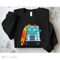 Surf Van Surfboard Palm Trees Surfing Surfer Waves Summer Sweatshirt thumb 2