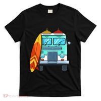 Surf Van Surfboard Palm Trees Surfing Surfer Waves Summer T-Shirt thumb 0