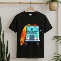 Surf Van Surfboard Palm Trees Surfing Surfer Waves Summer T-Shirt thumb 2