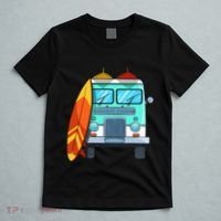 Surf Van Surfboard Palm Trees Surfing Surfer Waves Summer T-Shirt thumb 5