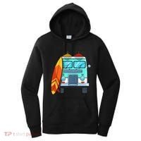 Surf Van Surfboard Palm Trees Surfing Surfer Waves Summer Women's Hoodie thumb 0
