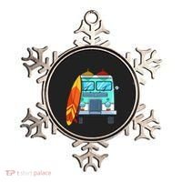 Surf Van Surfboard Palm Trees Surfing Surfer Waves Summer Ornament thumb 0