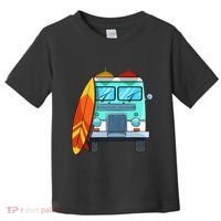 Surf Van Surfboard Palm Trees Surfing Surfer Waves Summer Toddler T-Shirt thumb 0