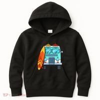 Surf Van Surfboard Palm Trees Surfing Surfer Waves Summer Kids Hoodie thumb 0