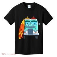 Surf Van Surfboard Palm Trees Surfing Surfer Waves Summer Kids T-Shirt thumb 0