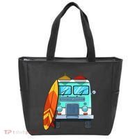 Surf Van Surfboard Palm Trees Surfing Surfer Waves Summer Tote Bag thumb 0