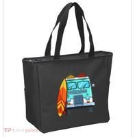 Surf Van Surfboard Palm Trees Surfing Surfer Waves Summer Tote Bag thumb 2
