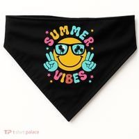 Summer Vibes Tropical Sunset Beach Vacation USA-Made Doggie Bandana thumb 0