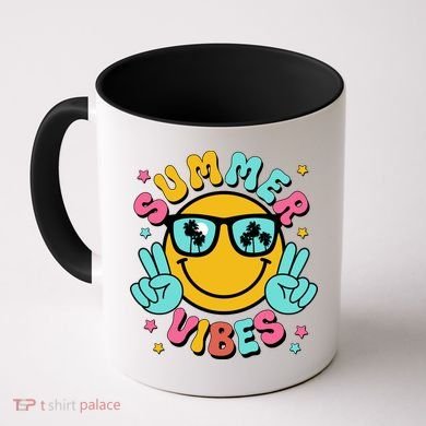 Summer Vibes Tropical Sunset Beach Vacation Coffee Mug