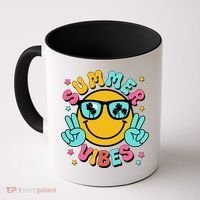 Summer Vibes Tropical Sunset Beach Vacation Coffee Mug thumb 0