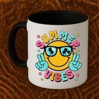 Summer Vibes Tropical Sunset Beach Vacation Coffee Mug thumb 2