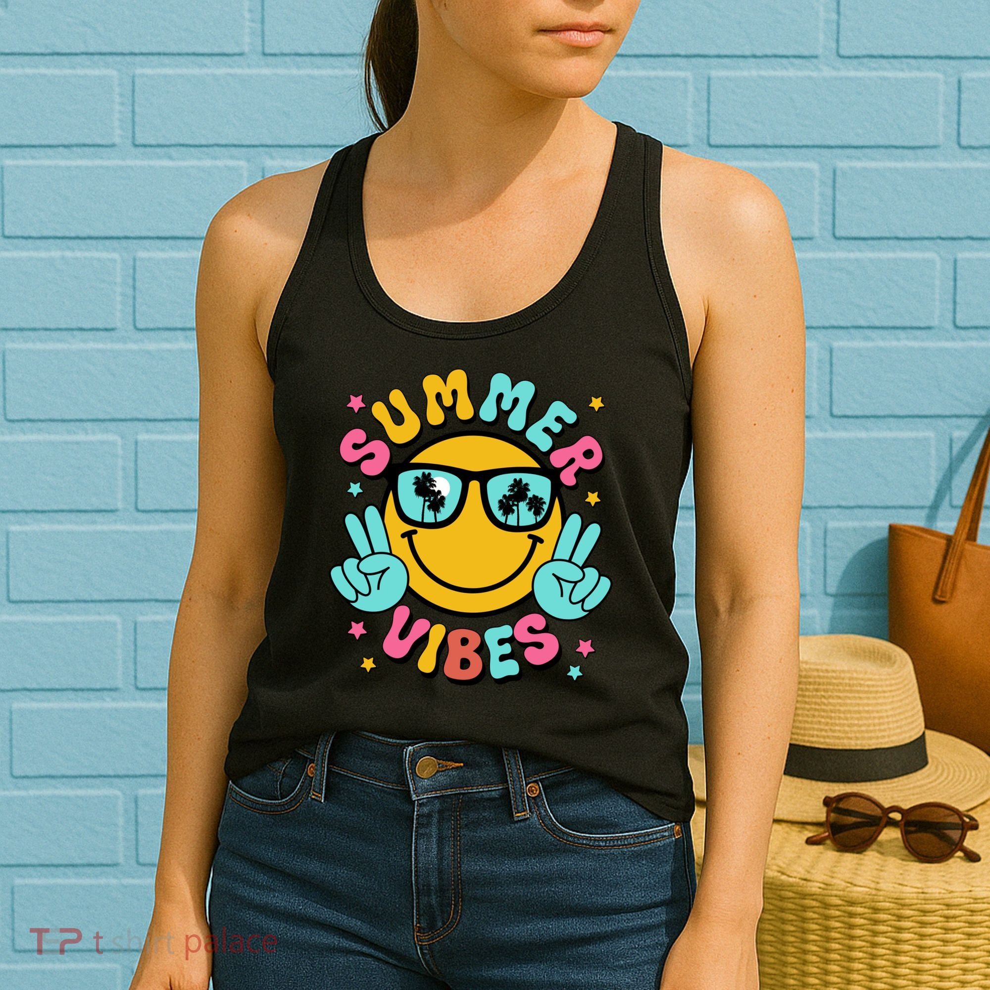 Summer Vibes Tropical Sunset Beach Vacation Women's Tank Top