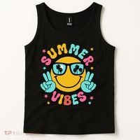 Summer Vibes Tropical Sunset Beach Vacation Tank Top thumb 2