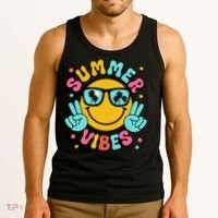 Summer Vibes Tropical Sunset Beach Vacation Tank Top thumb 3