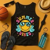 Summer Vibes Tropical Sunset Beach Vacation Tank Top thumb 4