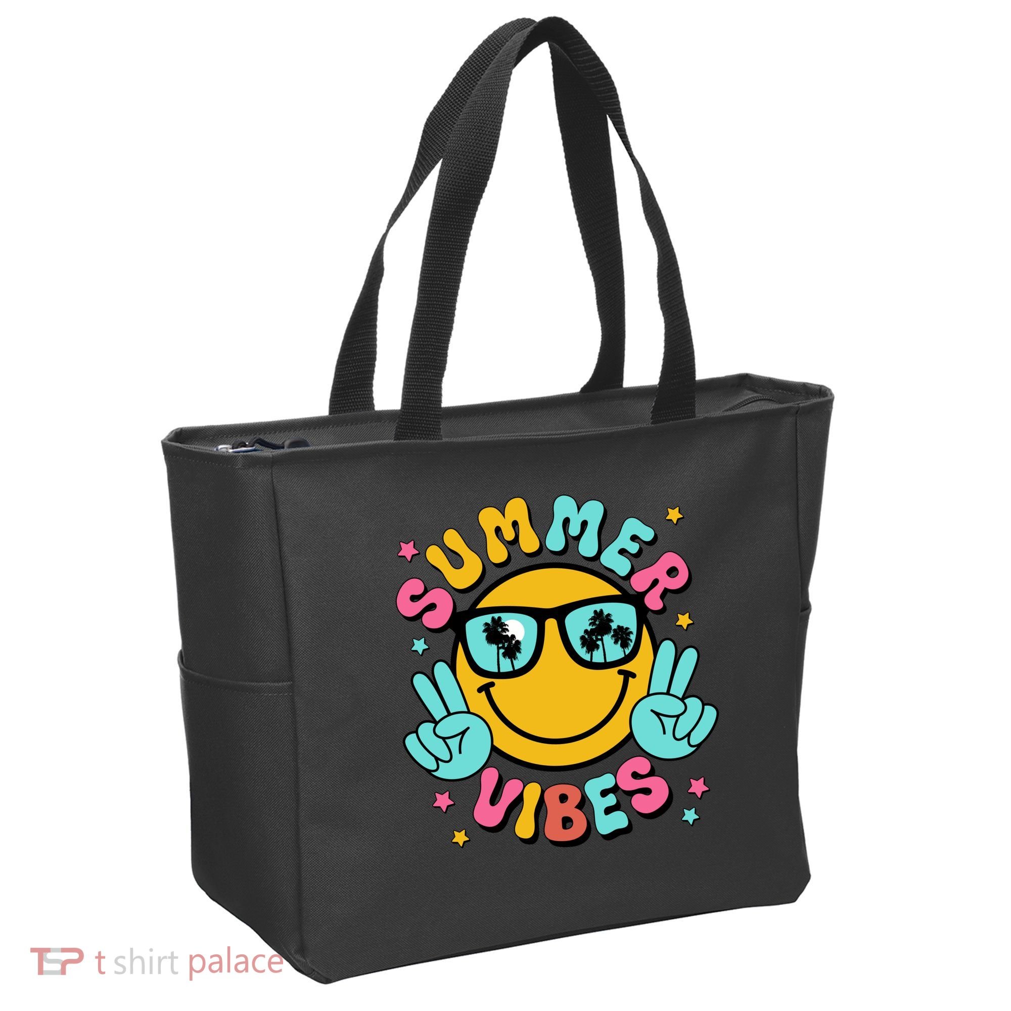 Summer Vibes Tropical Sunset Beach Vacation Tote Bag