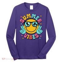 Summer Vibes Tropical Sunset Beach Vacation Long Sleeve Shirt thumb 0