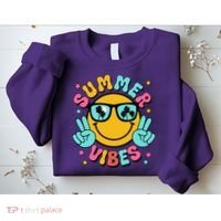 Summer Vibes Tropical Sunset Beach Vacation Sweatshirt thumb 2