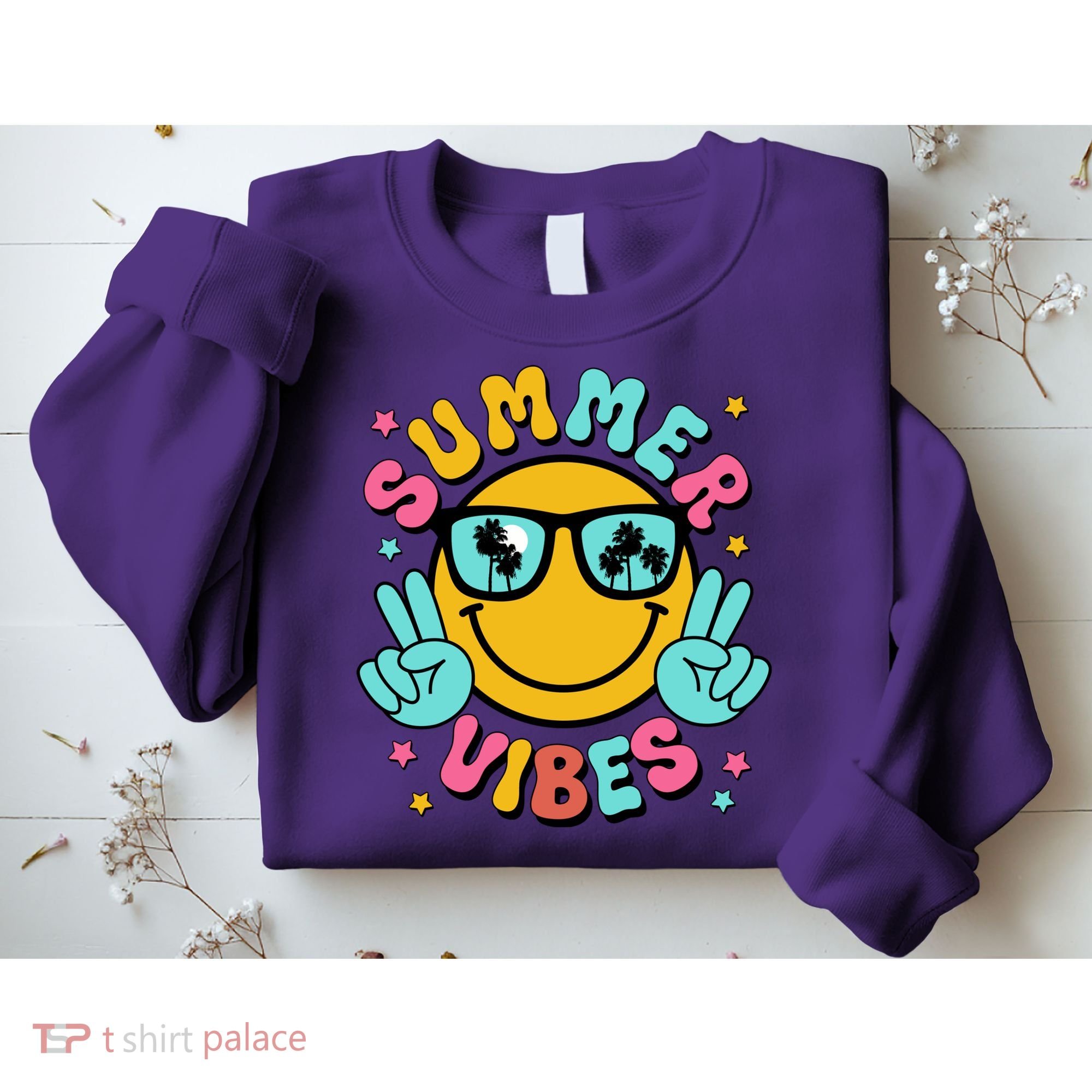 Summer Vibes Tropical Sunset Beach Vacation Sweatshirt