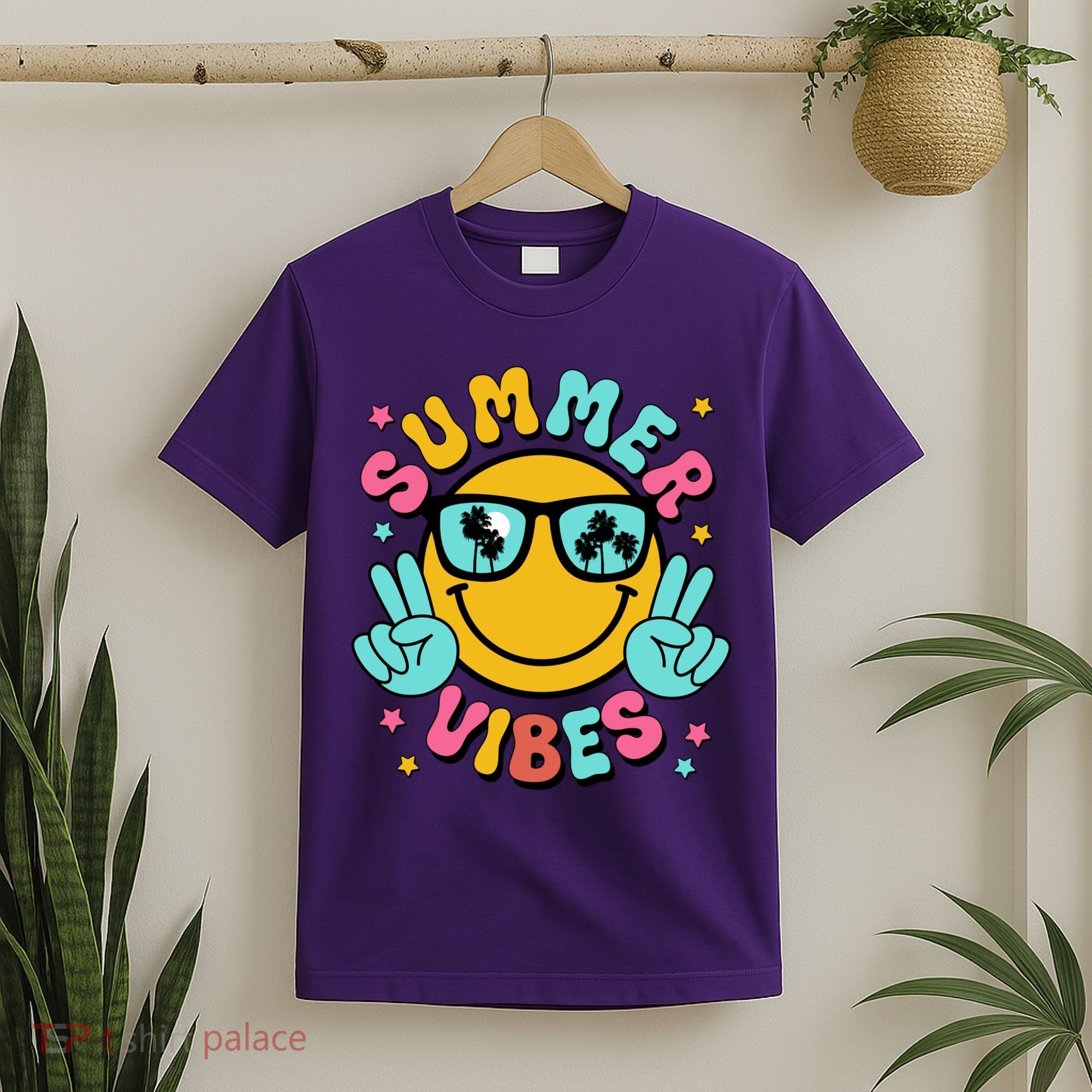 Summer Vibes Tropical Sunset Beach Vacation T-Shirt