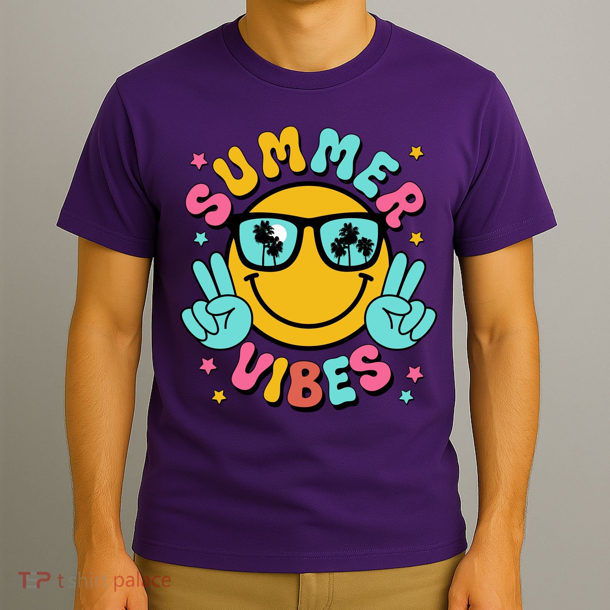 Summer Vibes Tropical Sunset Beach Vacation T-Shirt